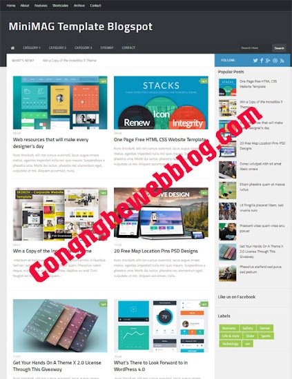 template blogspot minimag chuẩn SEO,được share free, không mã hóa bản quyền