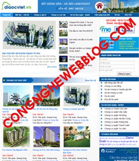 Template blogspot bất động sản bds03 chuẩn seo, Theme bat dong san chuan seo loand nhanh